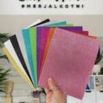 Öntapadós csillogós dekorgumi szett