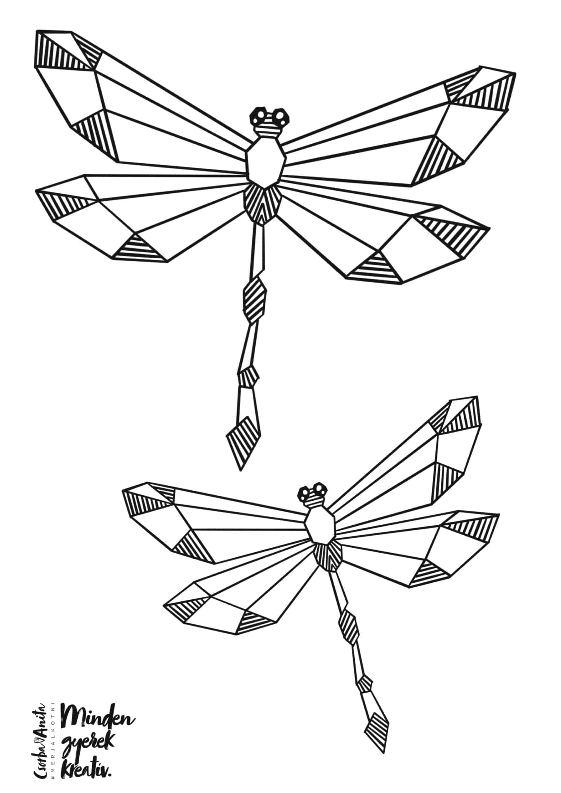 Untitled_Artwork 80 Letölthető - Szitakötő színező - Image 1