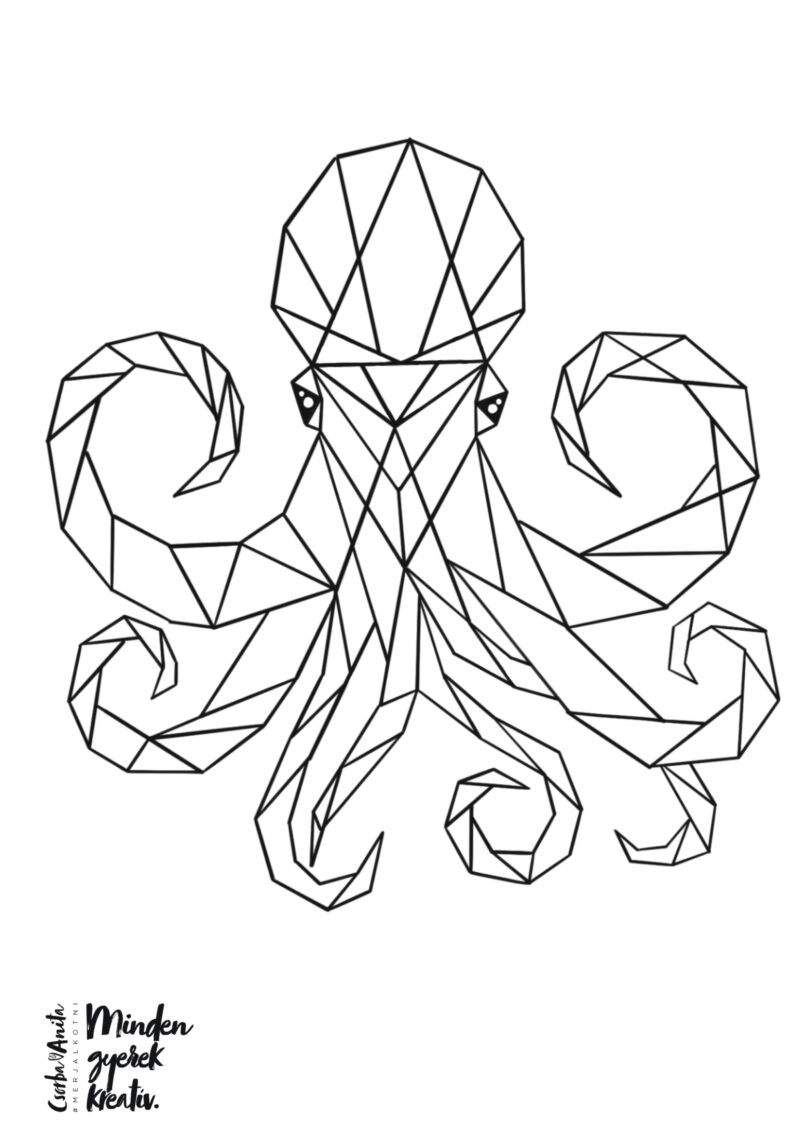 Letölthető - Polip színező